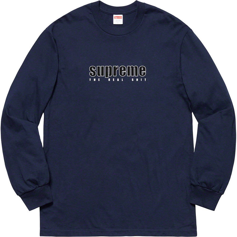 Details on The Real Shit L S Tee Navy from spring summer
                                                    2019 (Price is $40)