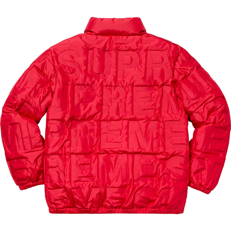 Details on Bonded Logo Puffy Jacket Red from spring summer
                                                    2019 (Price is $348)