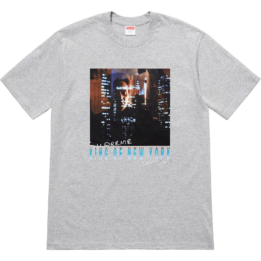 Details on Christopher Walken King Of New York Tee Heather Grey from spring summer 2019 (Price is $48)
