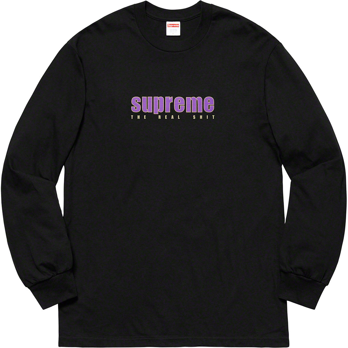 Supreme The Real Shit L/S Tee BLACK L