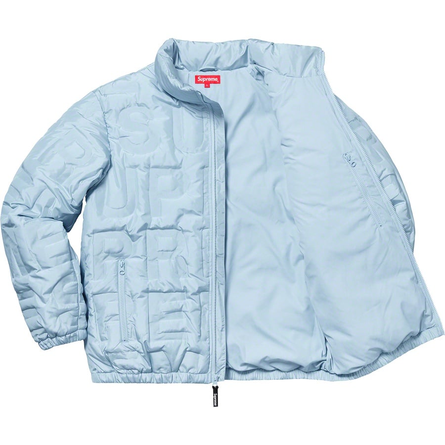 Details on Bonded Logo Puffy Jacket Light Blue from spring summer
                                                    2019 (Price is $348)