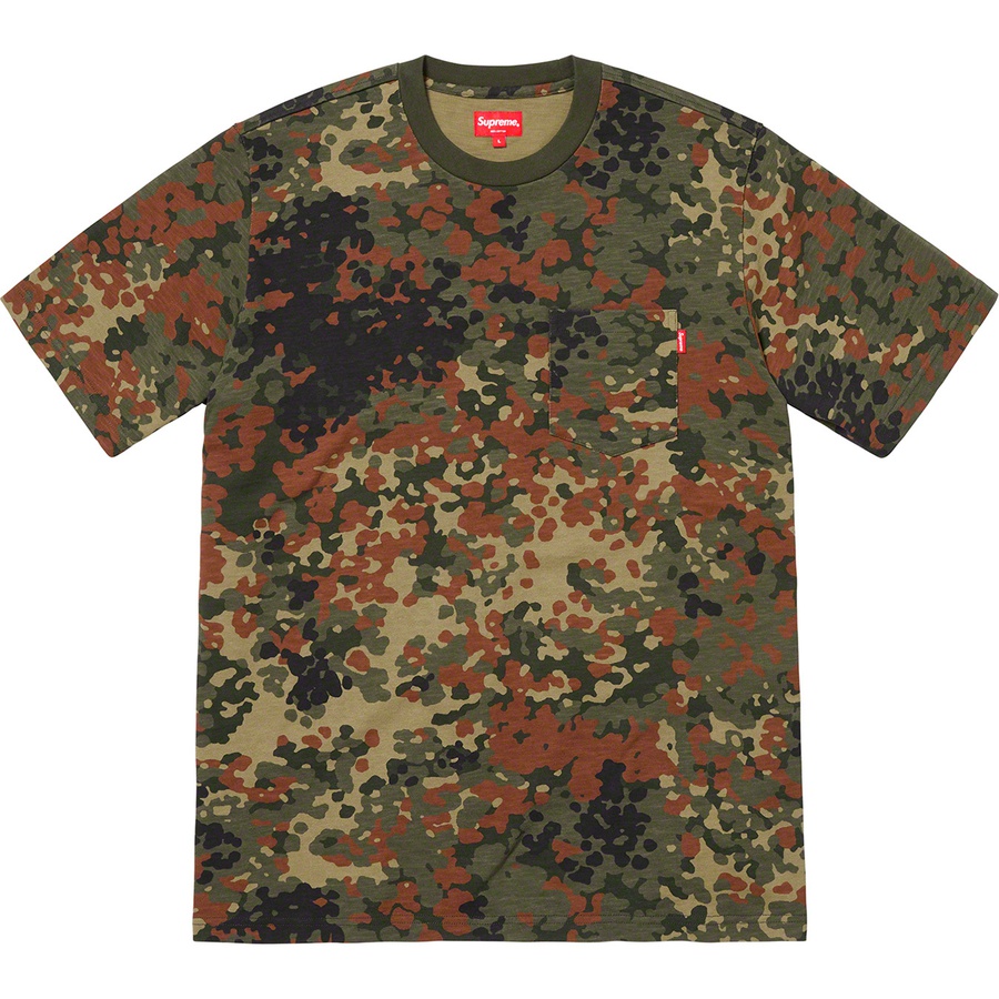 Details on S S Pocket Tee 1 Olive German Camo from spring summer
                                                    2019 (Price is $62)