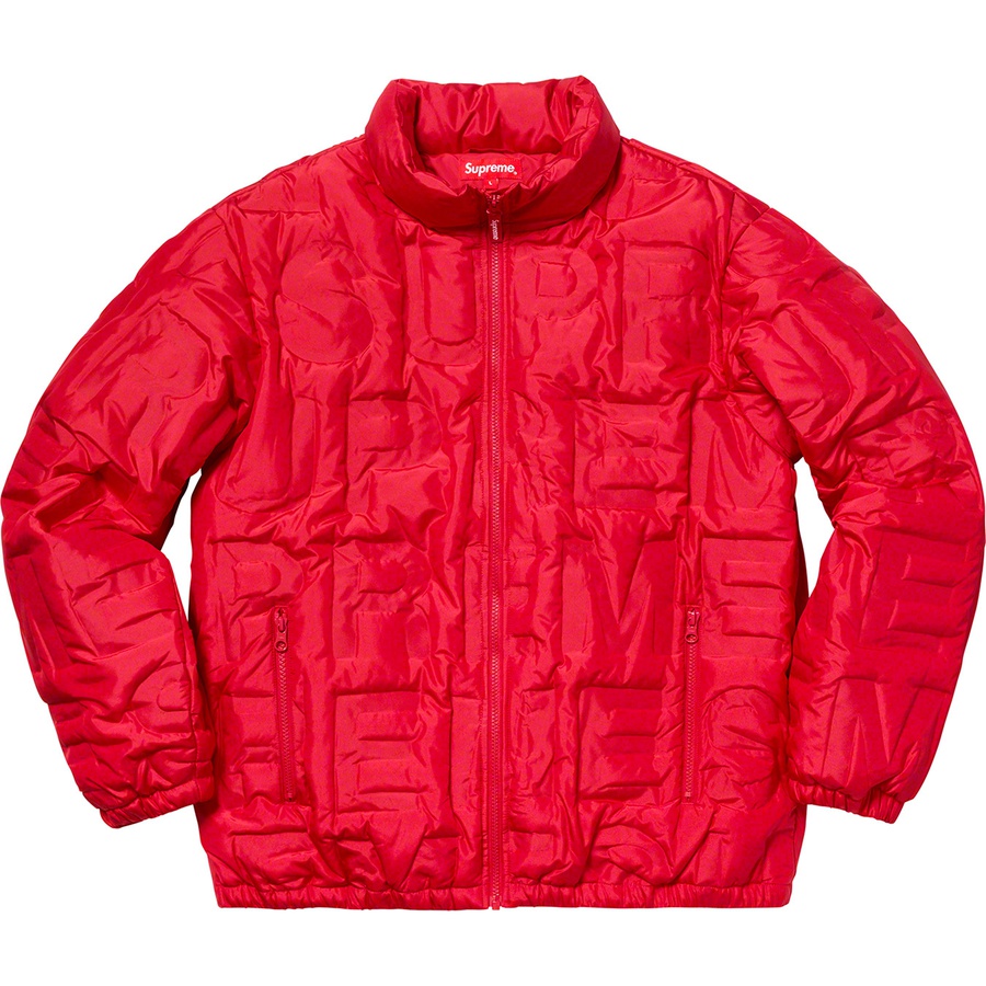 Details on Bonded Logo Puffy Jacket Red from spring summer
                                                    2019 (Price is $348)