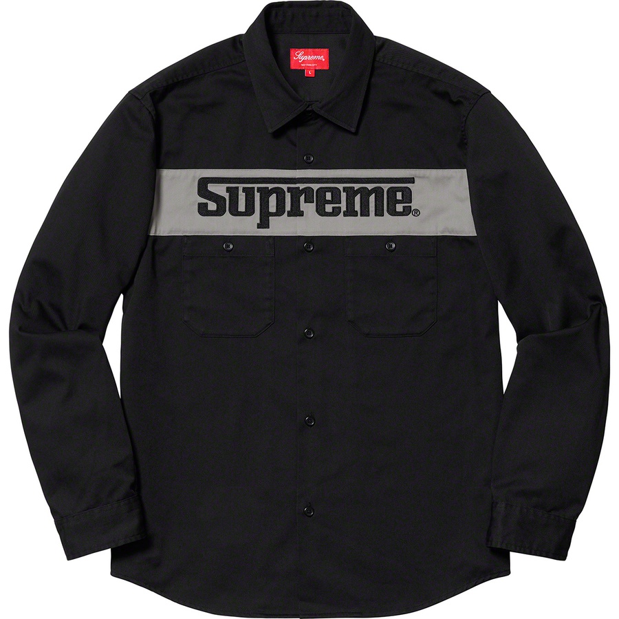 Details on Racing Logo Work Shirt Black from spring summer
                                                    2019 (Price is $128)