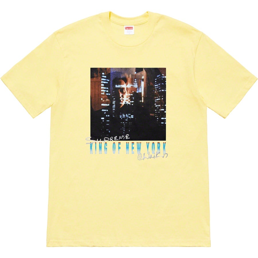 Details on Christopher Walken King Of New York Tee Pale Yellow from spring summer 2019 (Price is $48)