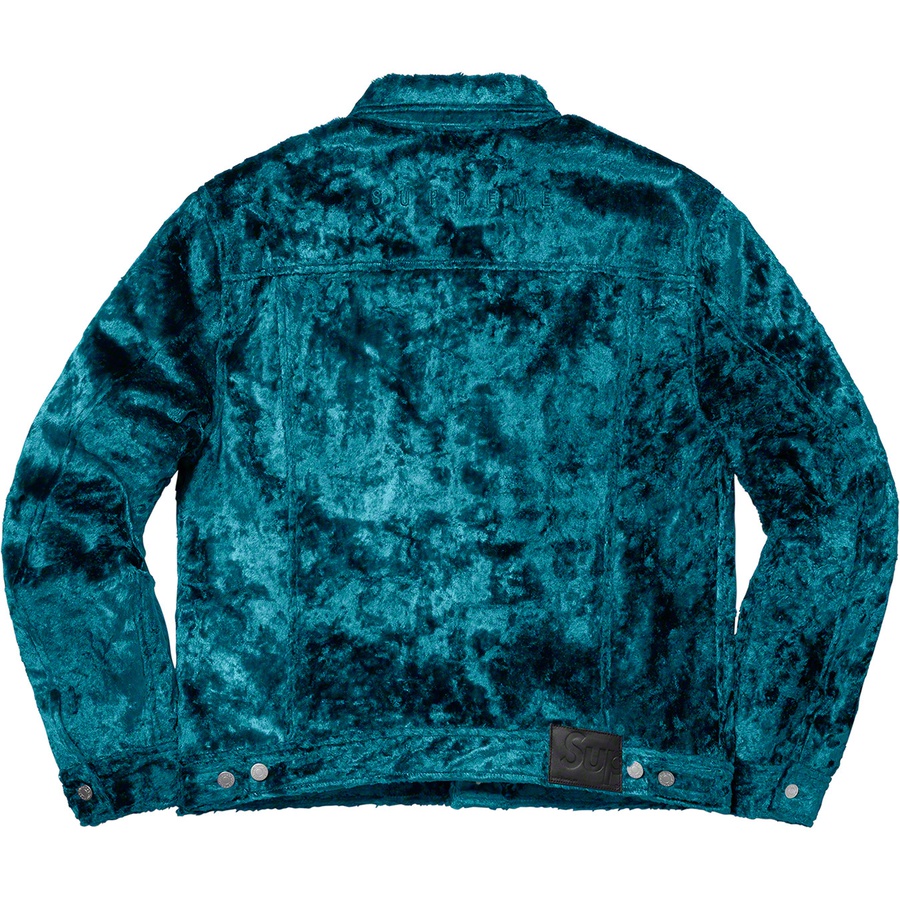 Details on Fuzzy Pile Trucker Jacket Teal from spring summer
                                                    2019 (Price is $328)