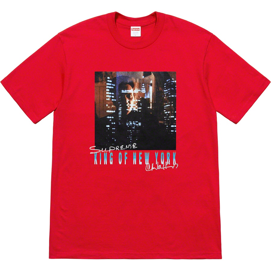 Details on Christopher Walken King Of New York Tee Red from spring summer 2019 (Price is $48)