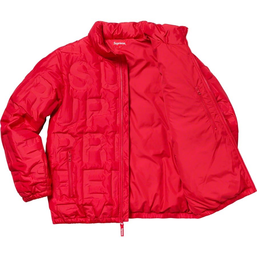 Details on Bonded Logo Puffy Jacket Red from spring summer
                                                    2019 (Price is $348)