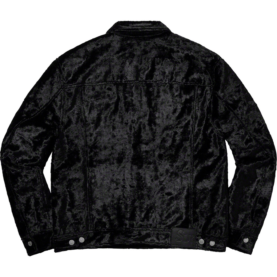 Details on Fuzzy Pile Trucker Jacket Black from spring summer
                                                    2019 (Price is $328)