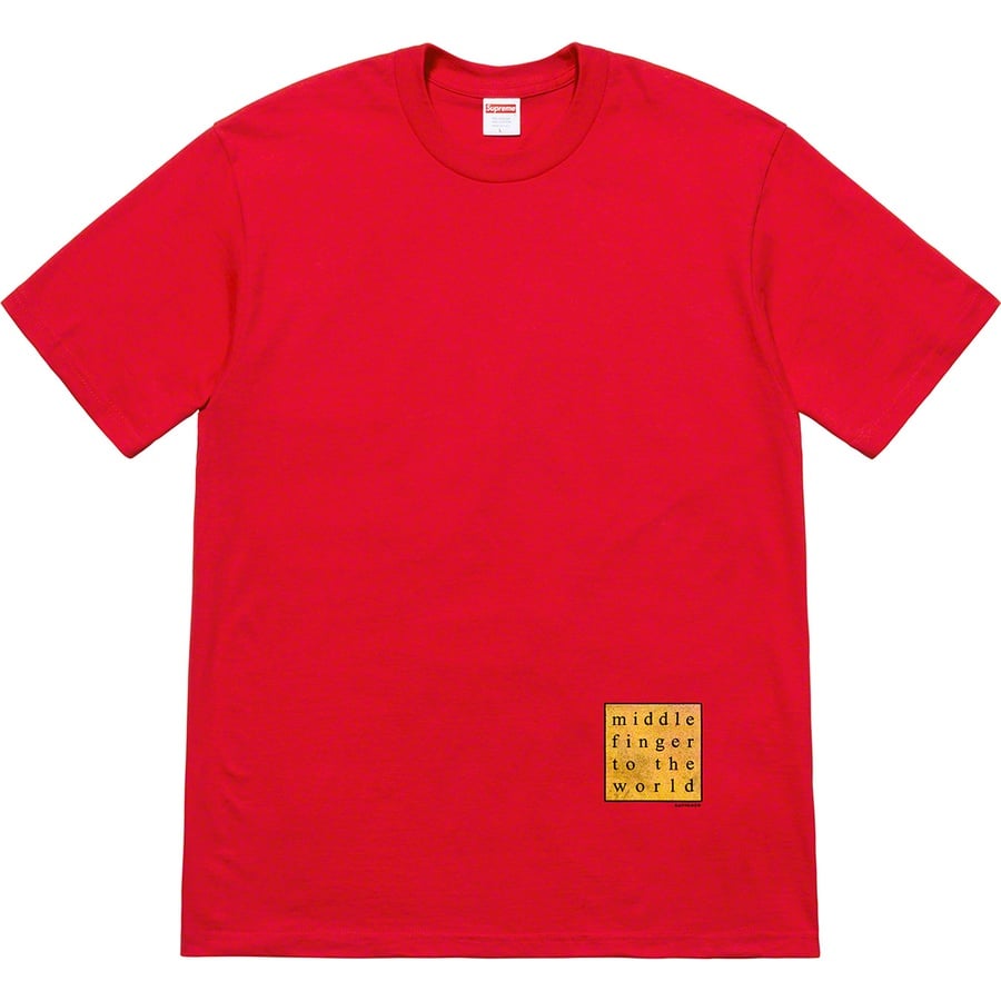 Details on Middle Finger To The World Tee Red from spring summer
                                                    2019 (Price is $38)