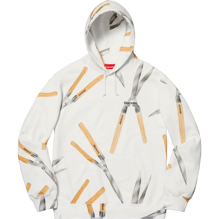 Details on Shears Hooded Sweatshirt White from spring summer 2019 (Price is $178)
