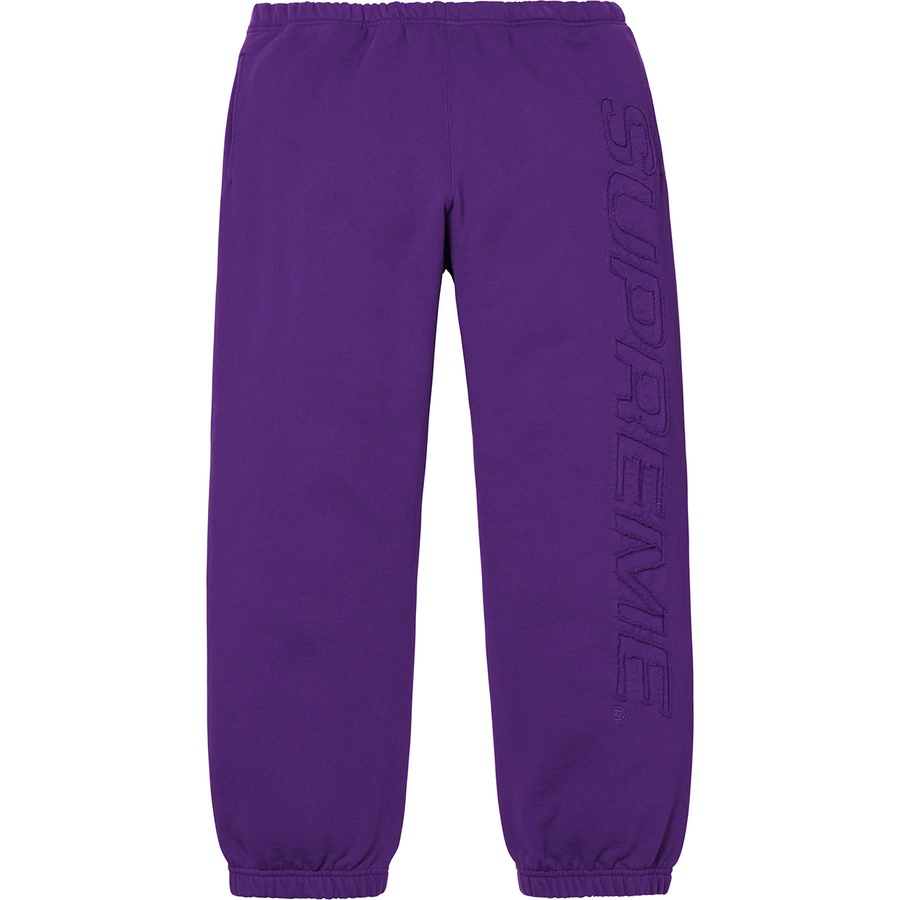 Details on Set In Logo Sweatpant Purple from spring summer 2019 (Price is $148)