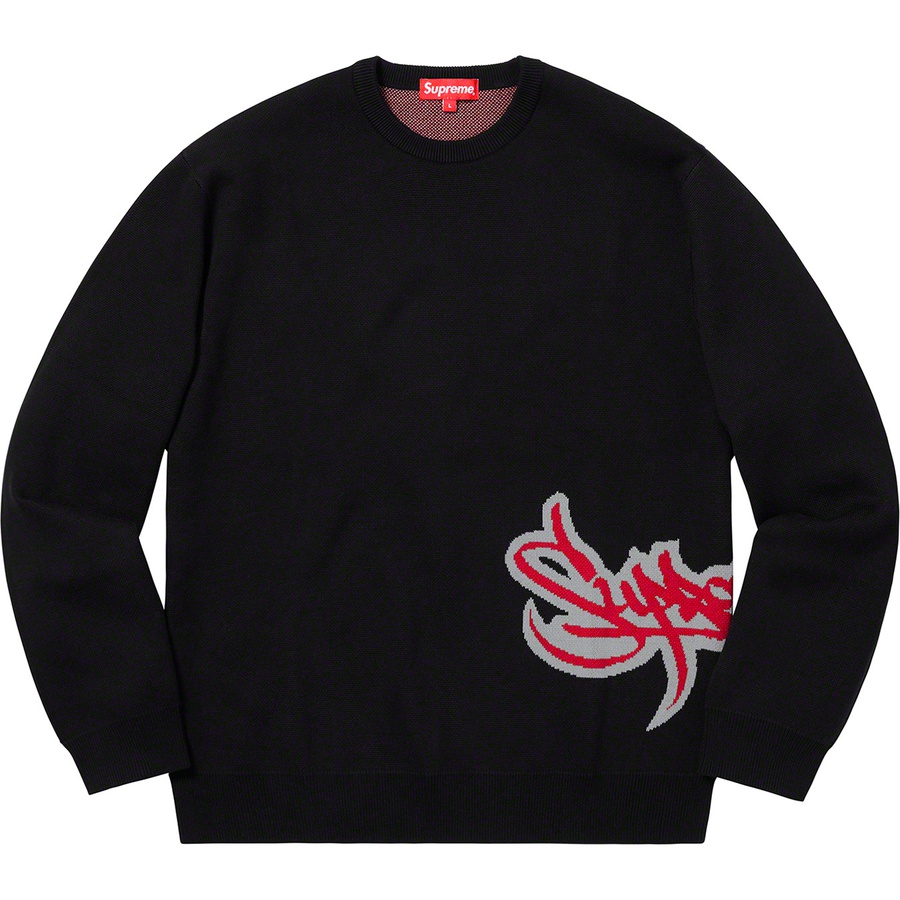 Details on Tag Logo Sweater Black from spring summer 2019 (Price is $148)