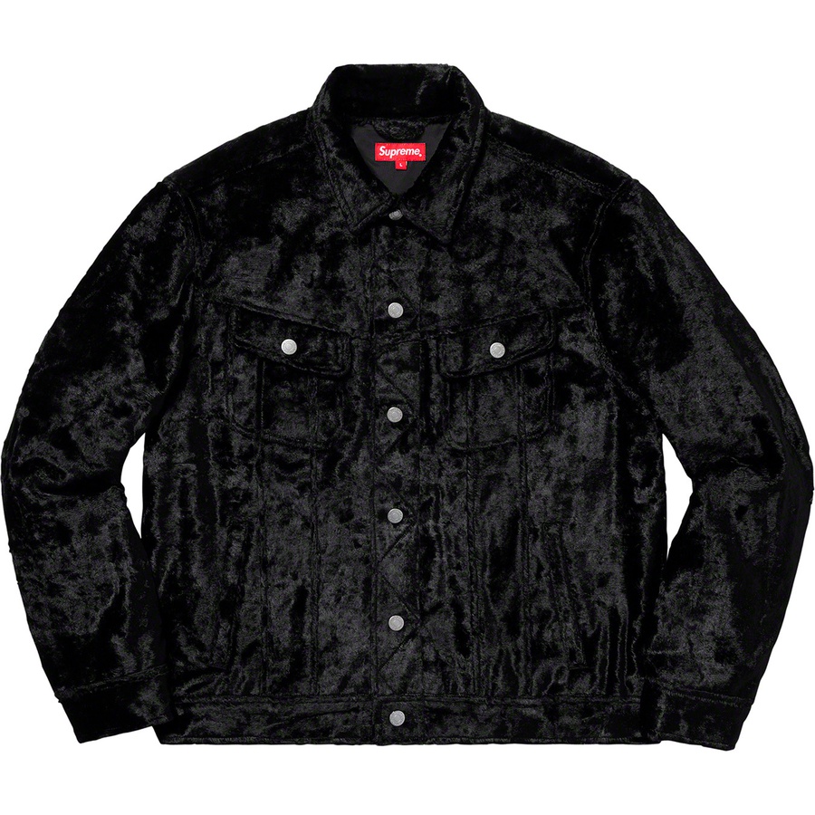 Details on Fuzzy Pile Trucker Jacket Black from spring summer
                                                    2019 (Price is $328)