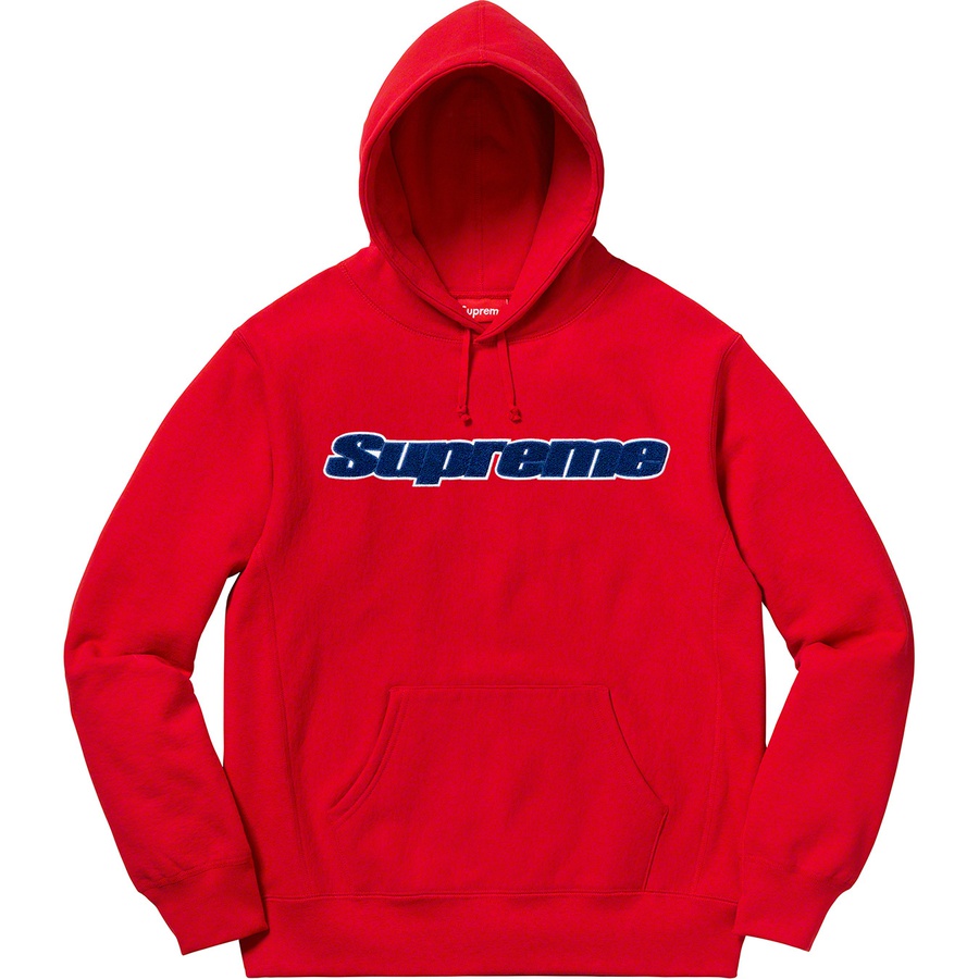 Supreme Chenille Hooded Sweatshirt (SS19) - Red - $158