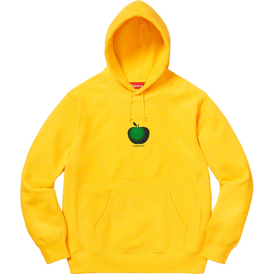 Details on Apple Hooded Sweatshirt Yellow from spring summer
                                                    2019 (Price is $148)
