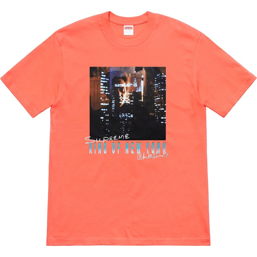Details on Christopher Walken King Of New York Tee Neon Orange from spring summer 2019 (Price is $48)