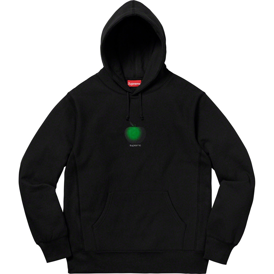Details on Apple Hooded Sweatshirt Black from spring summer
                                                    2019 (Price is $148)