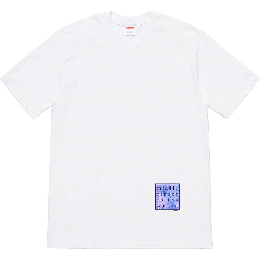Details on Middle Finger To The World Tee White from spring summer
                                                    2019 (Price is $38)