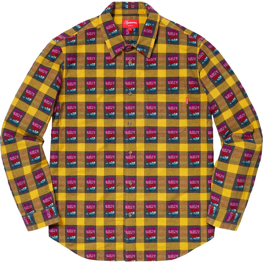 Details on Rose Buffalo Plaid Shirt Yellow from spring summer
                                                    2019 (Price is $138)