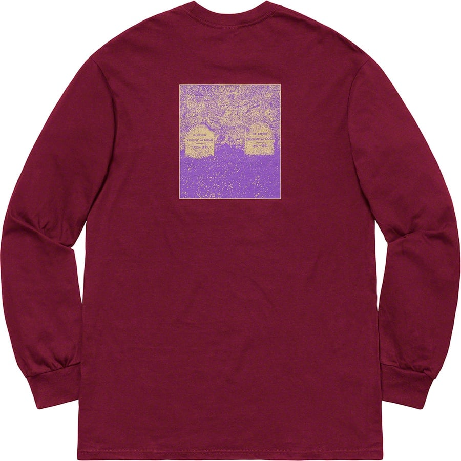 Details on The Real Shit L S Tee Burgundy from spring summer
                                                    2019 (Price is $40)