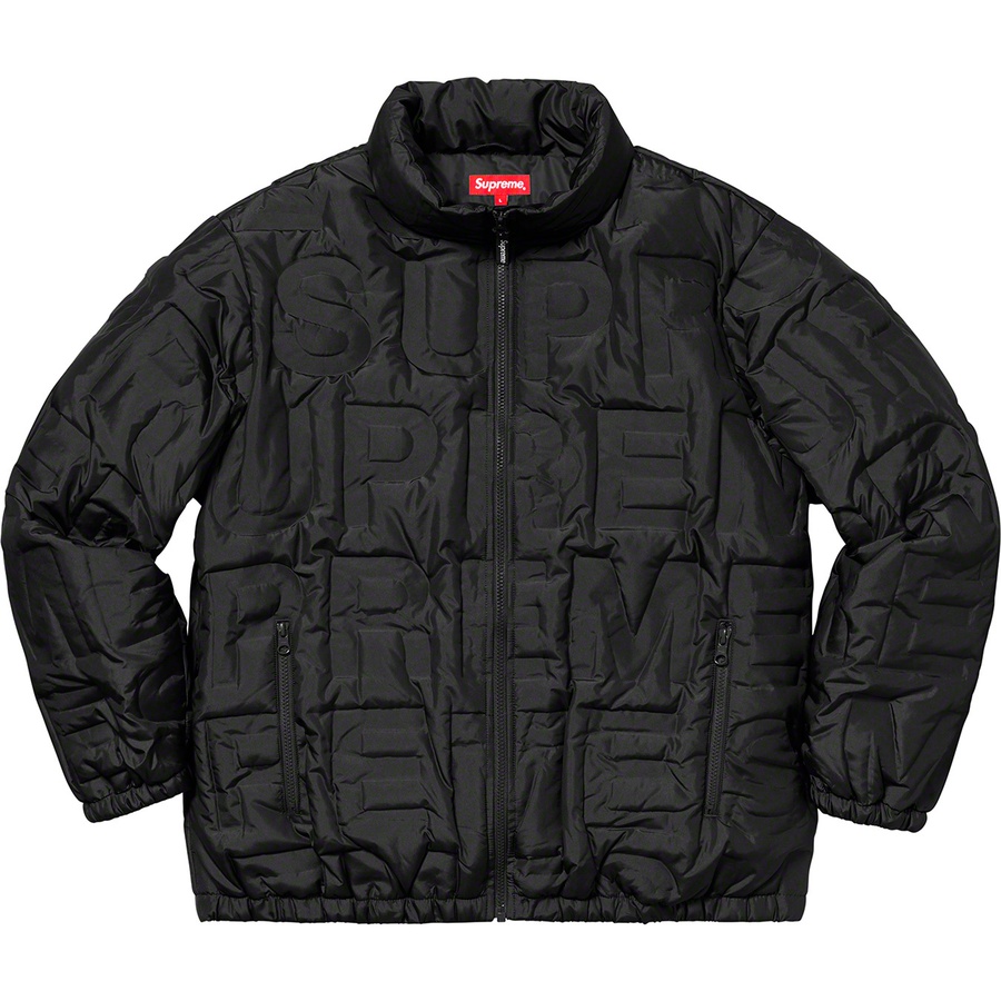 Details on Bonded Logo Puffy Jacket Black from spring summer 2019 (Price is $348)