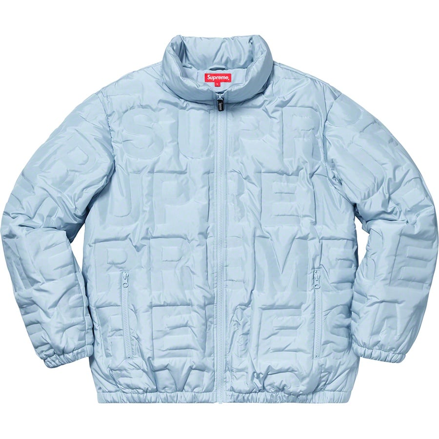 Details on Bonded Logo Puffy Jacket Light Blue from spring summer
                                                    2019 (Price is $348)