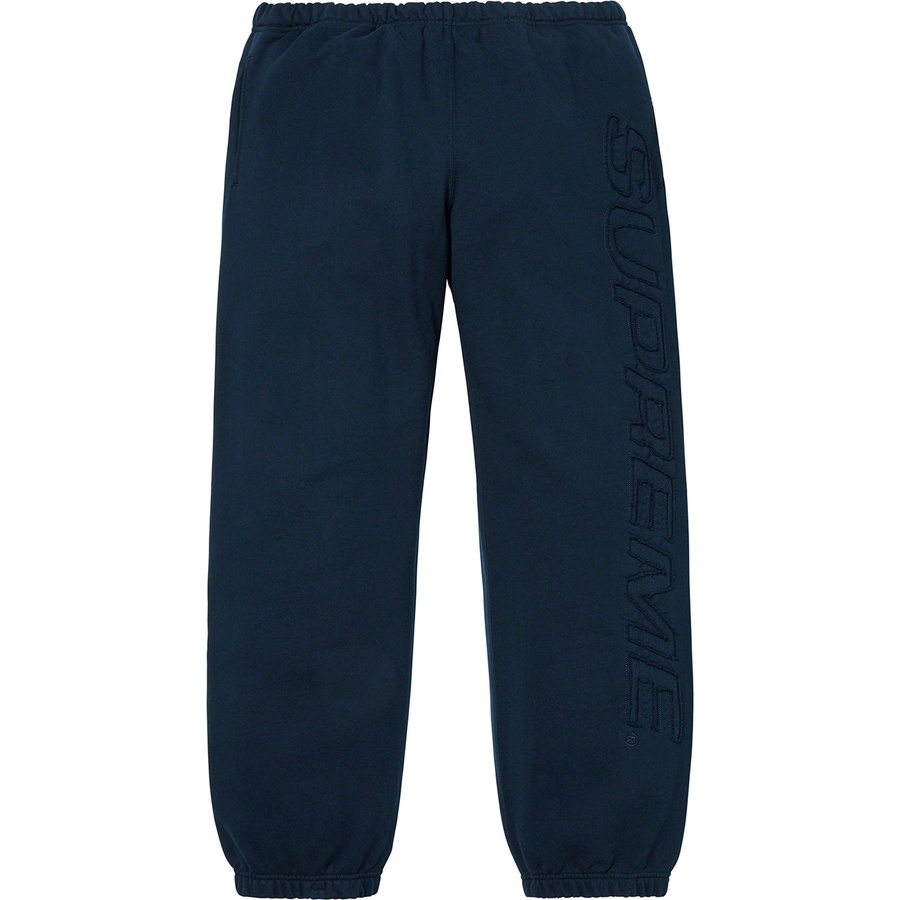 Supreme Set In Logo Sweatpant (SS19) - Navy - $148