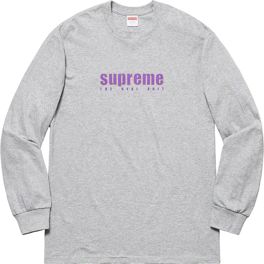 Details on The Real Shit L S Tee Heather Grey from spring summer
                                                    2019 (Price is $40)