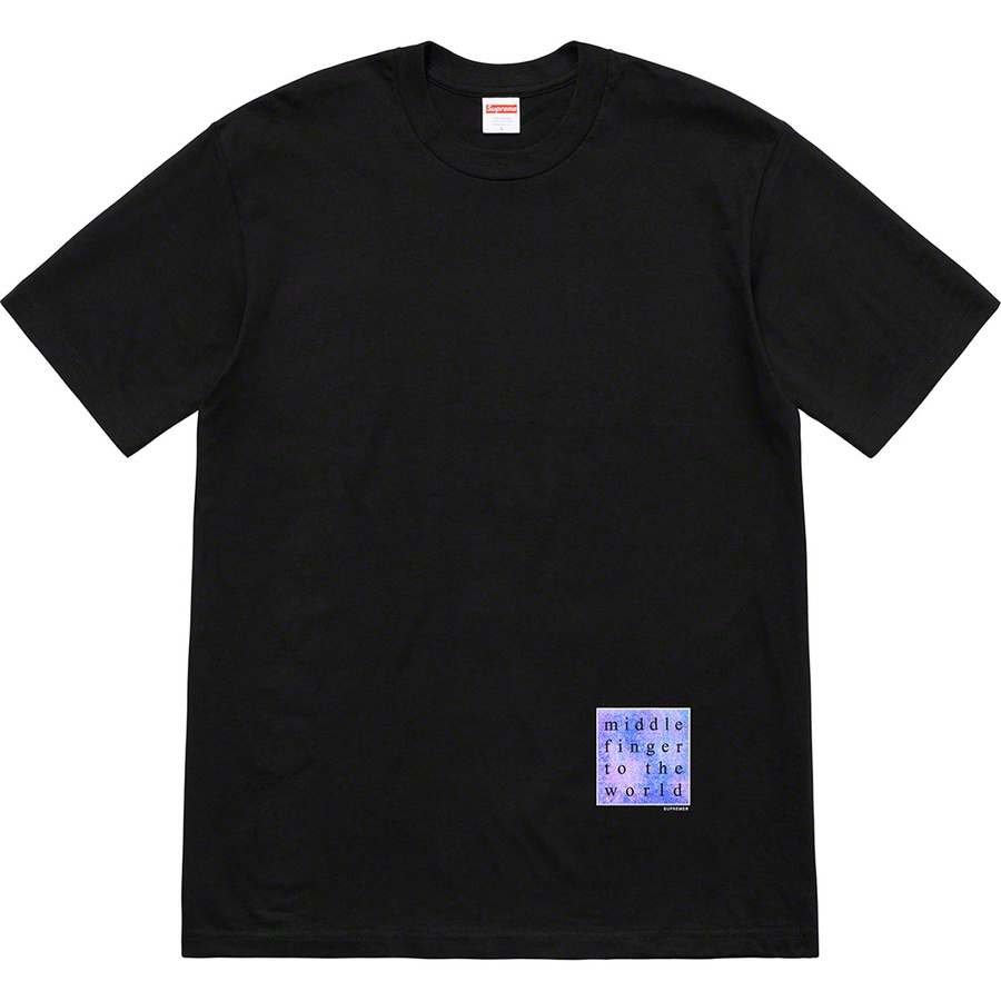 Details on Middle Finger To The World Tee Black from spring summer 2019 (Price is $38)