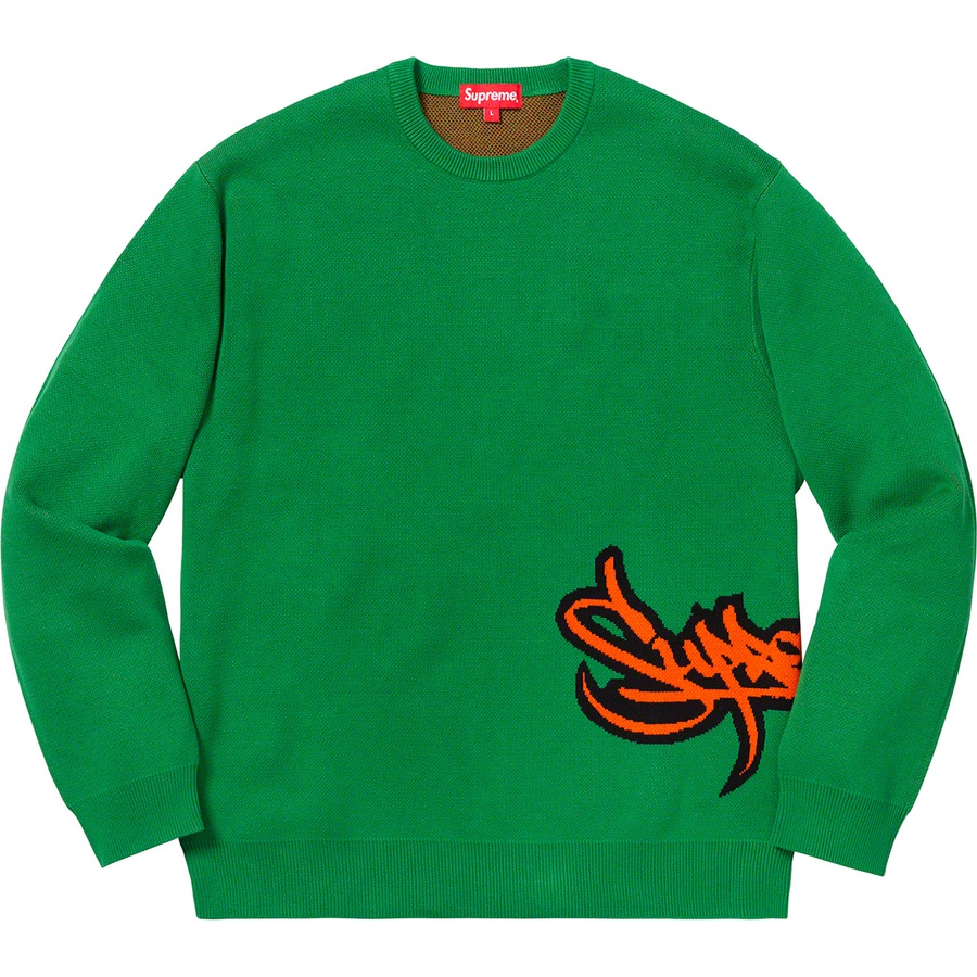 Details on Tag Logo Sweater Green from spring summer
                                                    2019 (Price is $148)