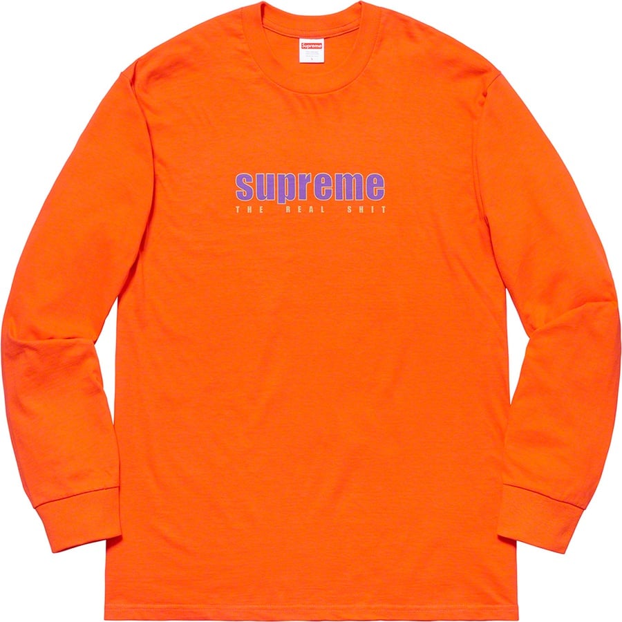 Details on The Real Shit L S Tee Orange from spring summer
                                                    2019 (Price is $40)