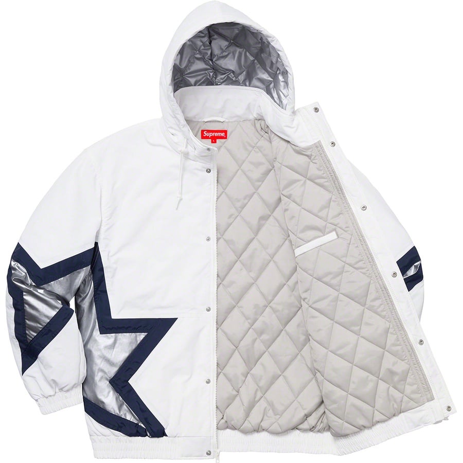 Details on Stars Puffy Jacket White from spring summer
                                                    2019 (Price is $198)