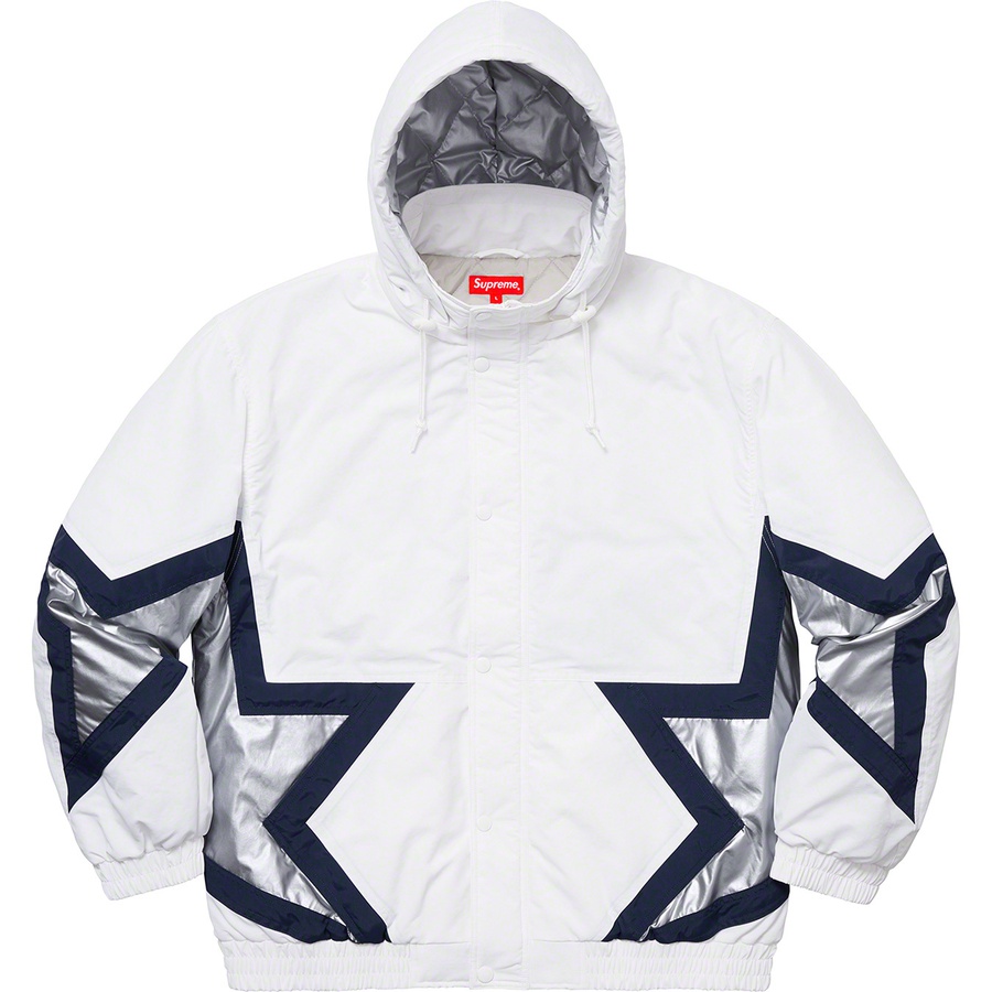 Details on Stars Puffy Jacket White from spring summer
                                                    2019 (Price is $198)