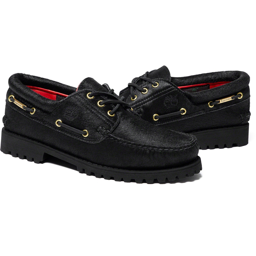 Details on Supreme Timberland 3-Eye Classic Lug Shoe Black from spring summer 2019 (Price is $188)