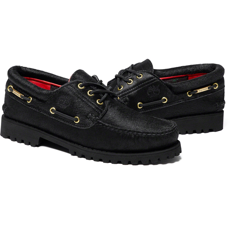 Details on Supreme Timberland 3-Eye Classic Lug Shoe Black from spring summer
                                                    2019 (Price is $188)