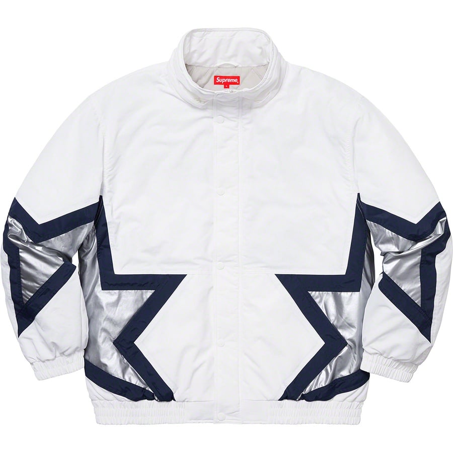 Details on Stars Puffy Jacket White from spring summer
                                                    2019 (Price is $198)