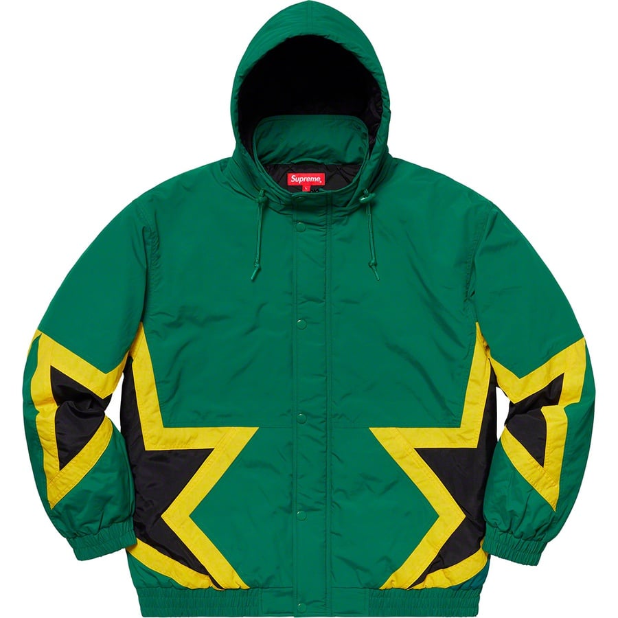 Supreme Stars Puffy Jacket (SS19) - Dark Green - $198