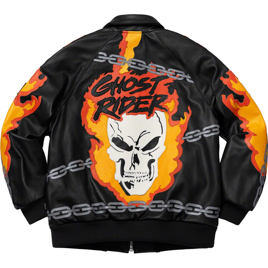 Details on Supreme Vanson Leathers Ghost Rider© Jacket Black from spring summer
                                                    2019 (Price is $1598)