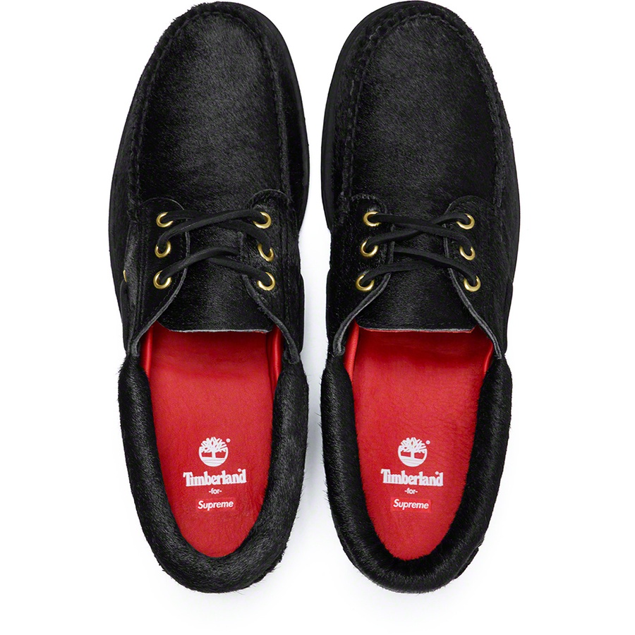 Details on Supreme Timberland 3-Eye Classic Lug Shoe Black from spring summer
                                                    2019 (Price is $188)