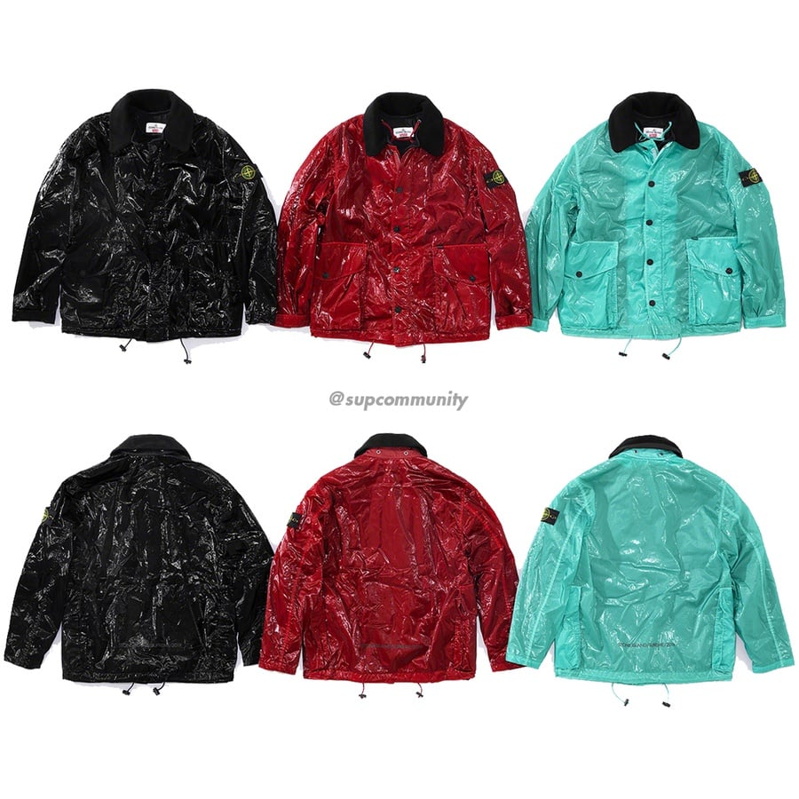 Supreme Supreme Stone Island New Silk Light Jacket released during spring summer 19 season