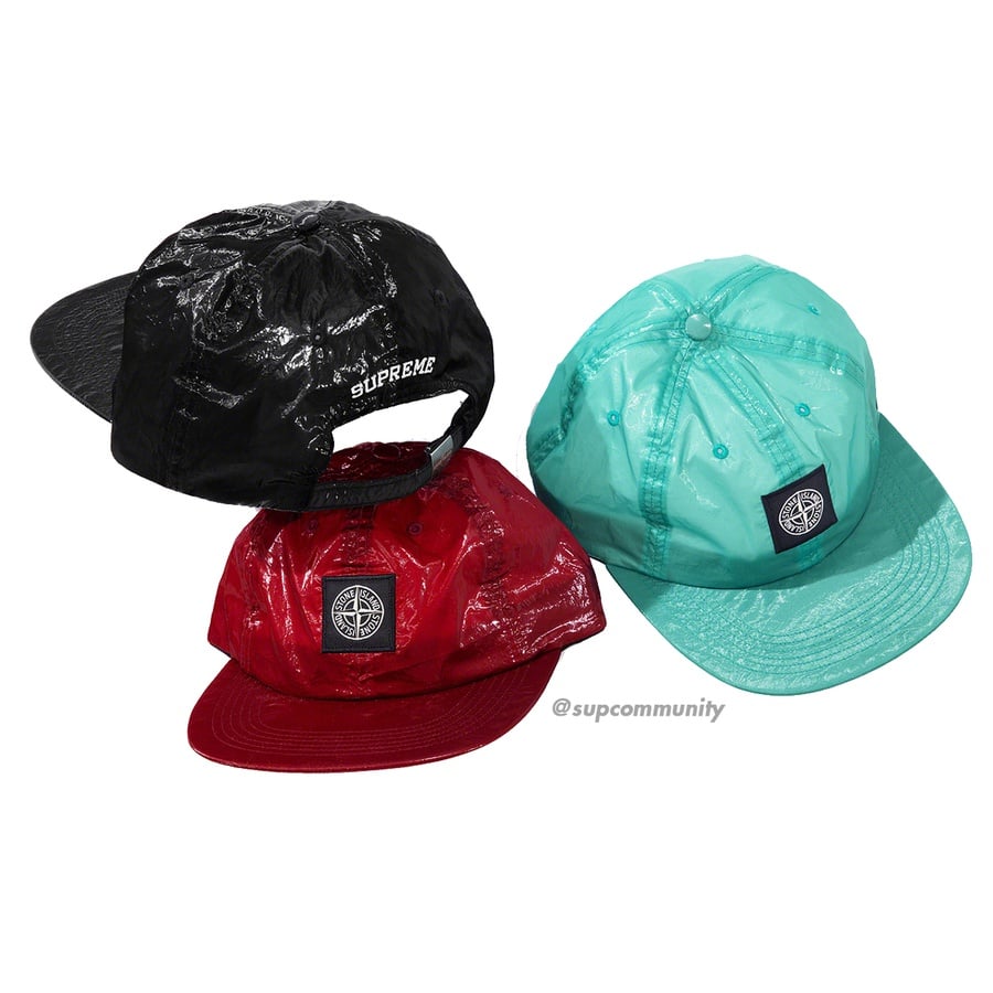 Details on Supreme Stone Island New Silk Light 6-Panel  from spring summer 2019 (Price is $66)