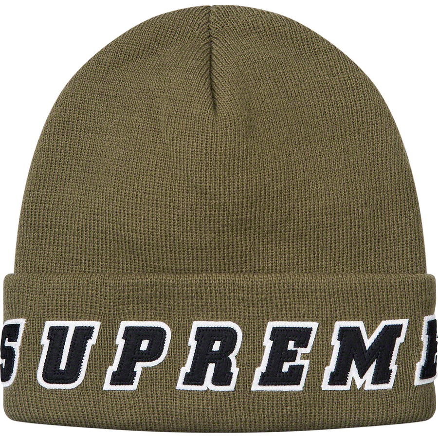 Details on Felt Logo Beanie Olive from spring summer
                                                    2019 (Price is $36)