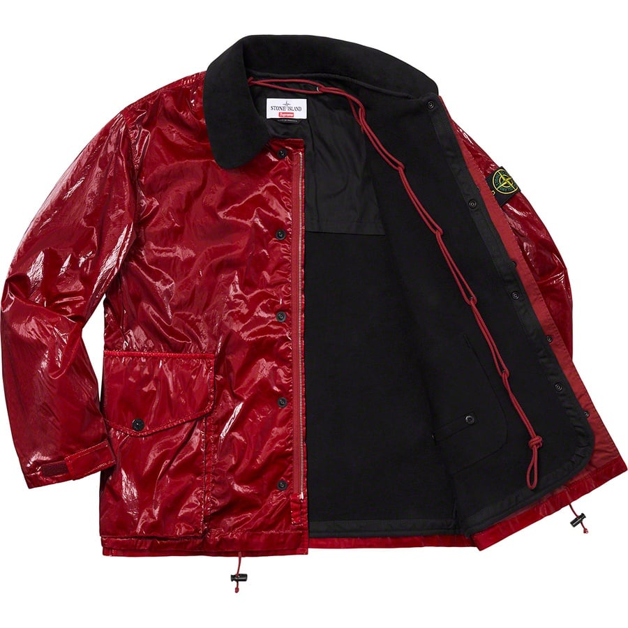 Details on Supreme Stone Island New Silk Light Jacket Red from spring summer
                                                    2019 (Price is $998)