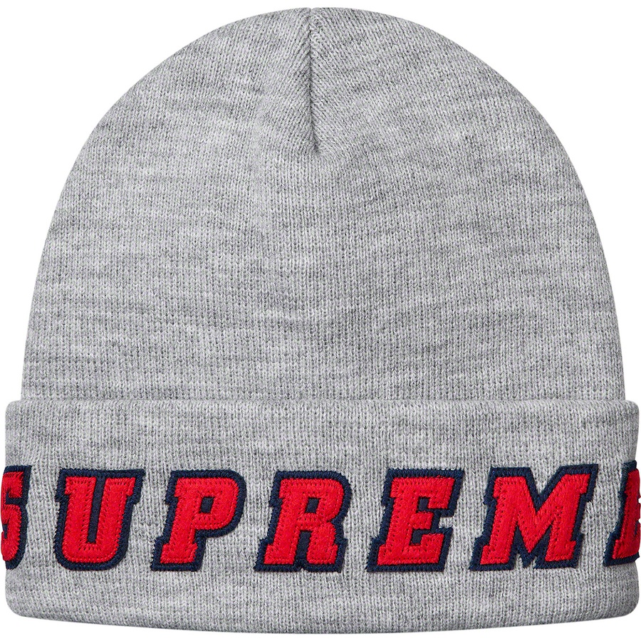 Details on Felt Logo Beanie Heather Grey from spring summer
                                                    2019 (Price is $36)