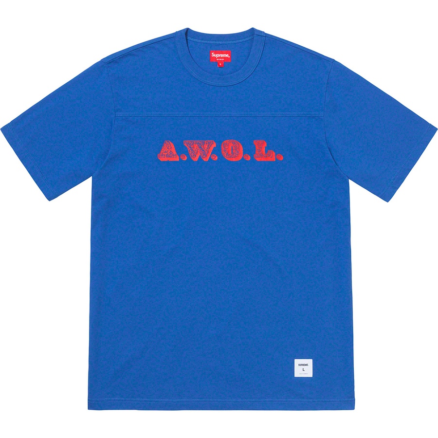 Details on AWOL Football Top Royal from spring summer
                                                    2019 (Price is $78)