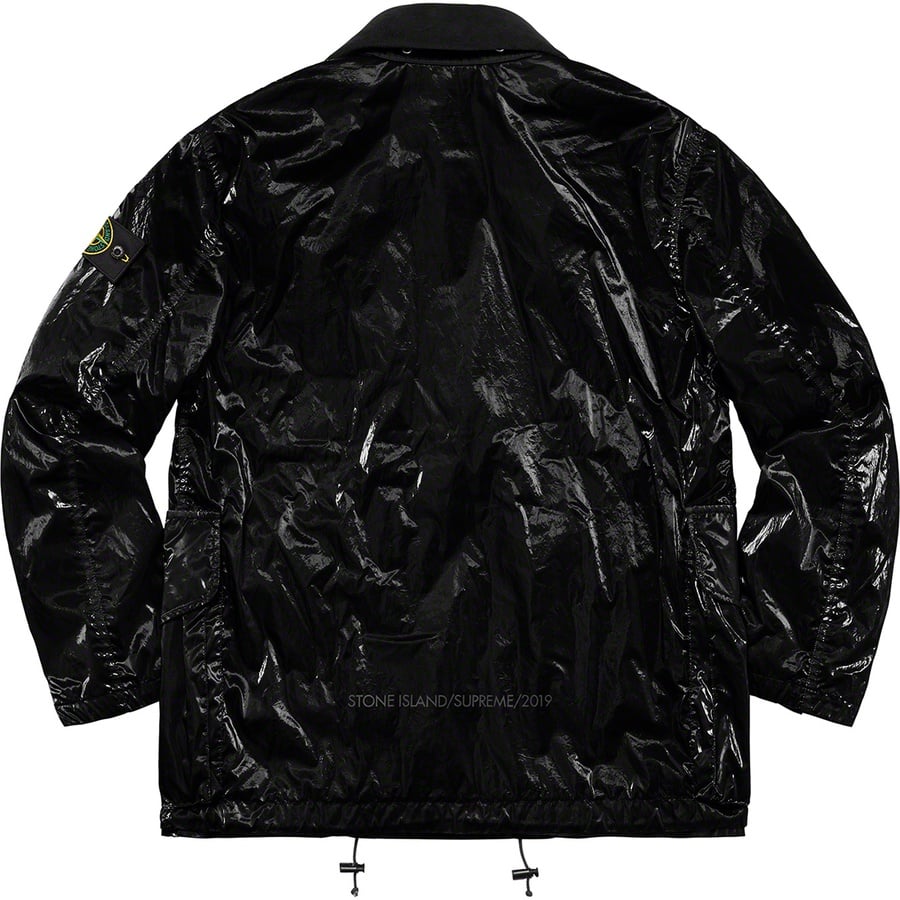 Details on Supreme Stone Island New Silk Light Jacket Black from spring summer
                                                    2019 (Price is $998)