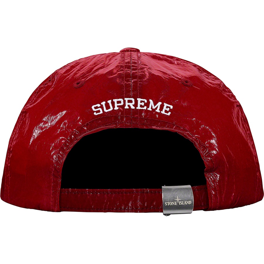 Details on Supreme Stone Island New Silk Light 6-Panel Red from spring summer
                                                    2019 (Price is $66)