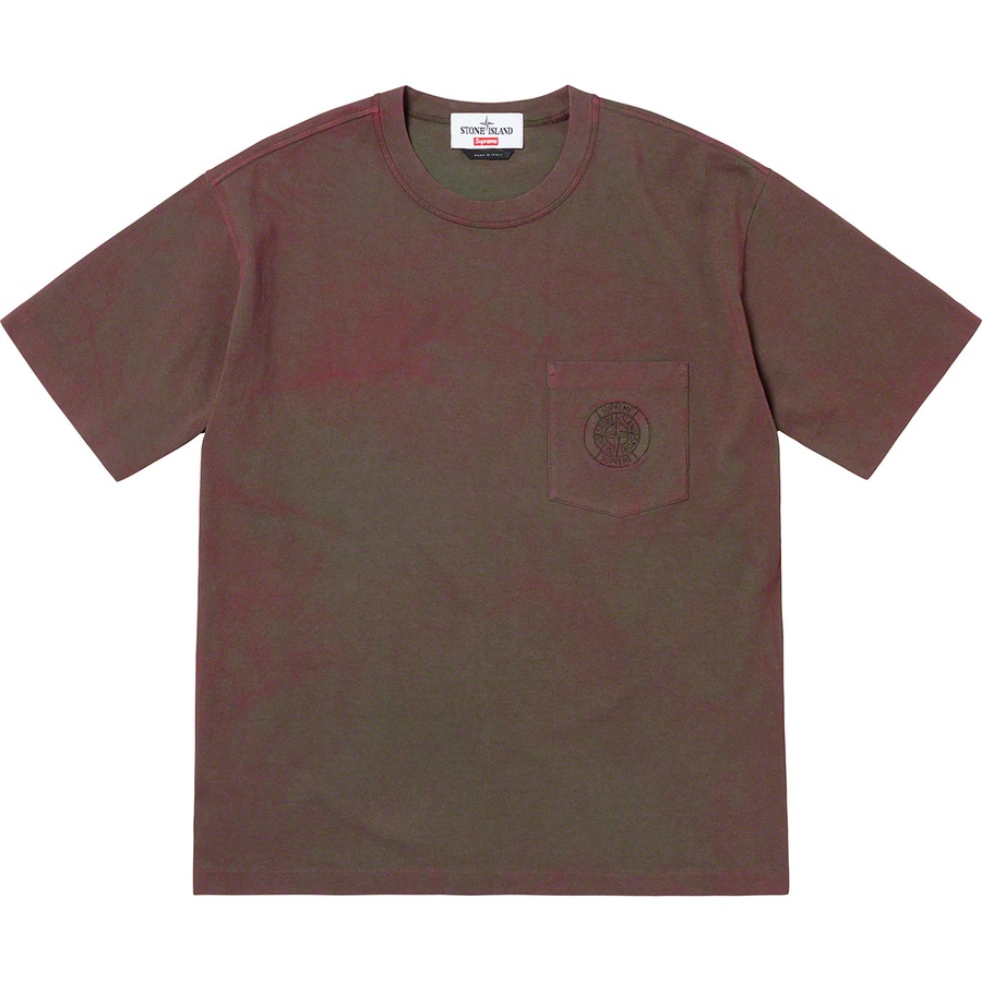 Supreme Supreme Stone Island Pocket Tee (SS19) - Red - $128