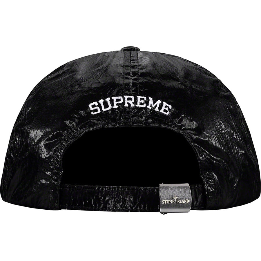 Details on Supreme Stone Island New Silk Light 6-Panel Black from spring summer
                                                    2019 (Price is $66)